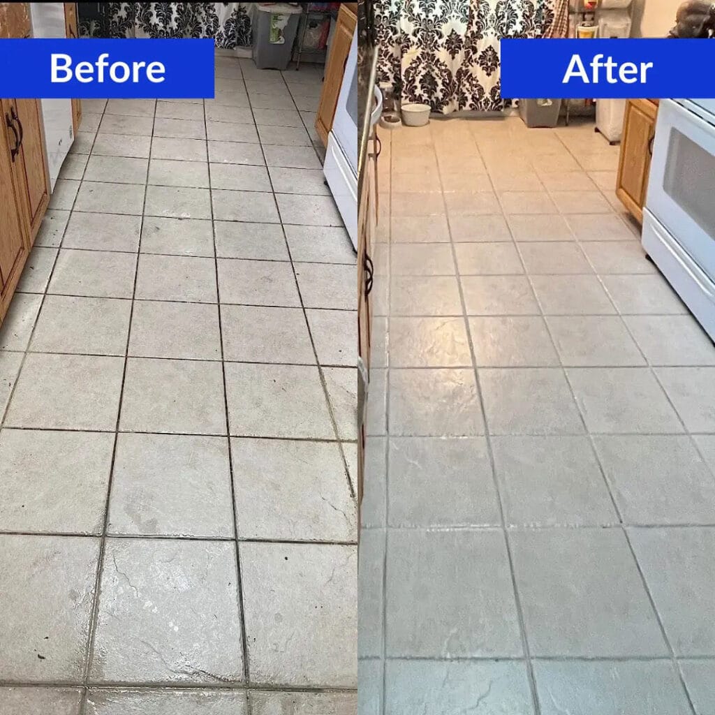 floor tile before after